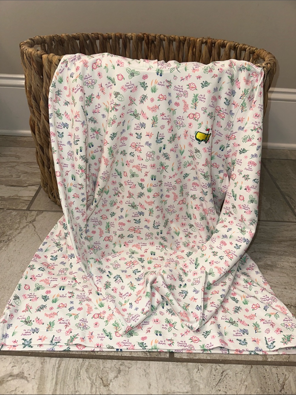 MASTERS-Magnolia Lane Tech Women's White Floral Hoodie Dry Fit Material - XS